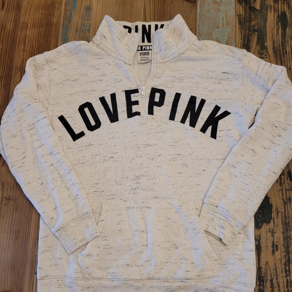 PINK Campus Quarter zip Pullover Sweatshirt